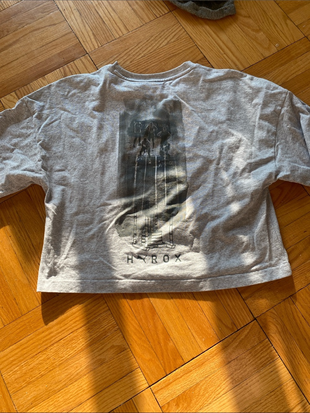 HYROX Light Gray Cropped Tee